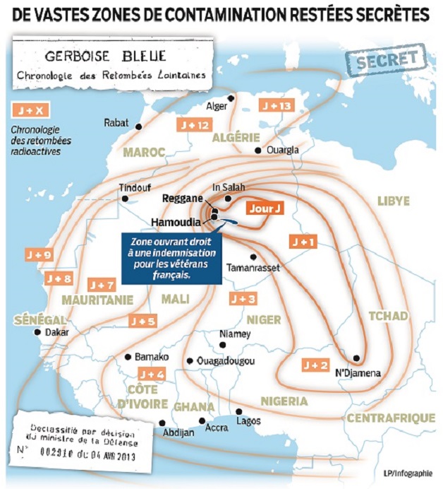 Обширная радиоактивная  зона вокруг экс-французского южно-алжирского полигона Регган сохраняется